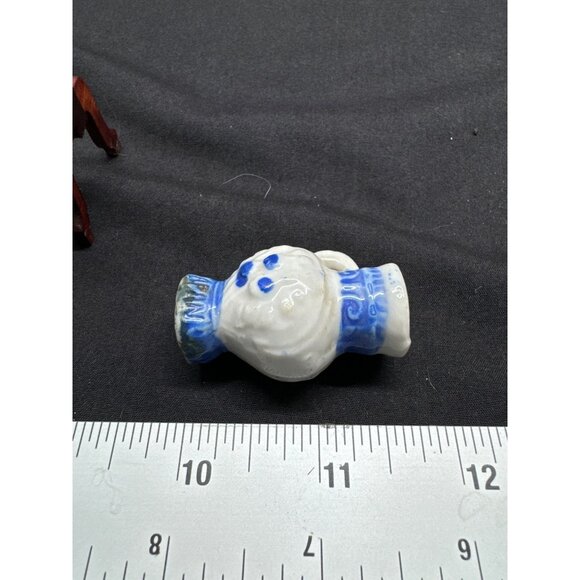 Miniature Vintage Mirror Ceramic Pitcher Tapestry Bag Candles Set Chamber Pot Va - Picture 7 of 13